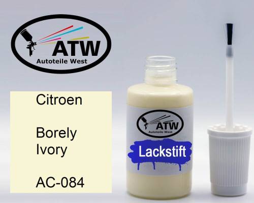 Citroen, Borely Ivory, AC-084: 20ml Lackstift, von ATW Autoteile West.